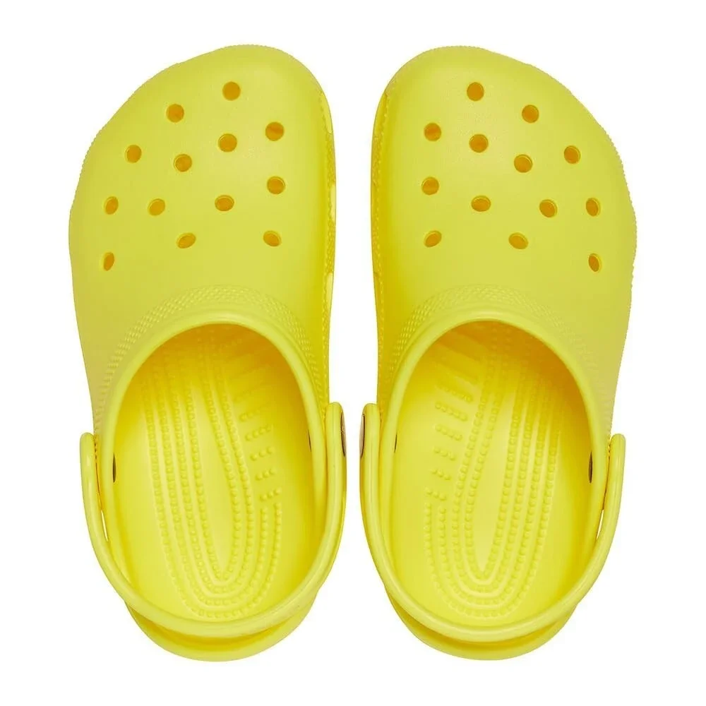 Crocs Classic 206991-77J Clog Kids Cyber Yellow Perforated Comfort Shoes JAX2147
